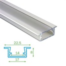 AL profil FKU02 pro LED, s plexi, 1m