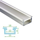 AL profil FKU1 pro LED, s plexi, 1m
