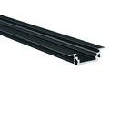 AL profil FKU12 pro LED, bez plexi, 2m, černý elox