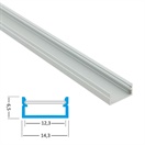 AL profil FKU13 pro LED, bez plexi, 1m