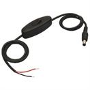 Kabel s vypínačem a konektorem DC 5,5 x 2,1mm , 1x vidlice, 80cm, černá