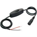 Kabel s vypínačem a konektorem DC 5,5 x 2,1mm , 1x zásuvka, 80cm, černá