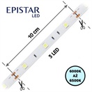 LED pásek 30LED/m, 5050, IP68, 6000 - 6500 K, bílá, 12V, GEL, metráž