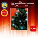 LED světelný mini řetěz, 1,9 m, 20 LED, modrá