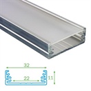 AL profil FKU15 pro LED, s plexi, 1m