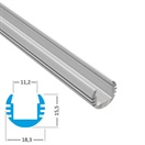 AL profil FKU26 pro LED, bez plexi, 2 m