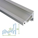 AL profil FKU60 pro LED, s plexi, 1m