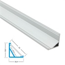 AL profil FKU66 pro LED, bez plexi, 1m