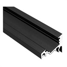 AL profil FKU60 pro LED, bez plexi, 2m, černý elox