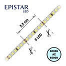 LED pásek 180LED/m, 3528, IP20, 6000 - 6500 K, bílá, 24V, šíře 5mm, metráž