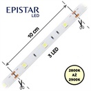 LED pásek 30LED/m, 5050, IP68, 2800 - 2900 K, bílá, 12V, GEL, metráž