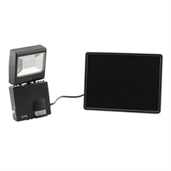 LED reflektor se solárním panelem a senzorem pohybu