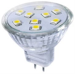 LED žárovka MR11, 2W, bílá, 12V refl.