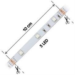 LED pásek 30LED/m, 5050, IP20, RGB, 12V, metráž