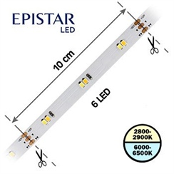 LED pásek 60LED/m, 2835, IP20, 2800 - 2900 K / 6000 - 6500 K, bílá, 12V, 5m