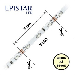 LED pásek 60LED/m boční, 335, IP20, 2800 - 2900 K, bílá, 12V, metráž, ECO