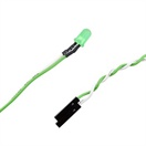 LED 5mm zelená s kablíky 500mm a konektorem - POWER LED