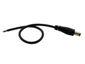 Napájecí kabel s konektorem DC 5,5 x 2,1mm, 1x vidlice, 20cm černý