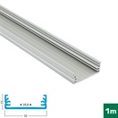 AL profil FKU15 pro LED, bez plexi, 1m, elox