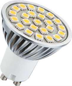 LED žárovka GU10, PAR16, 4W, teplá bílá, 230V